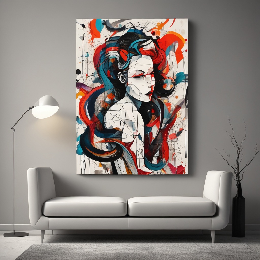 Modern art piece available for purchase